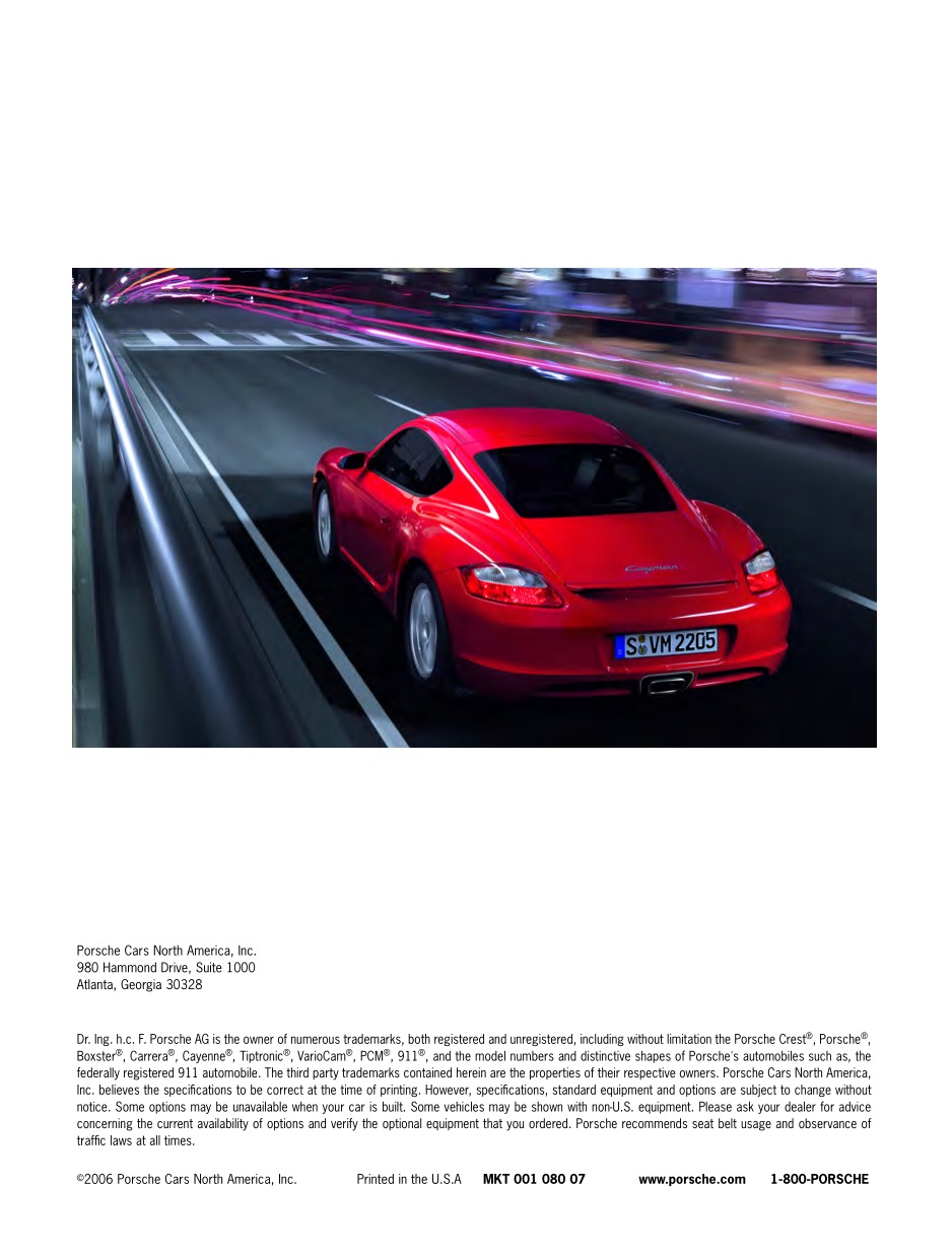 2007 Porsche Cayman Brochure Page 13